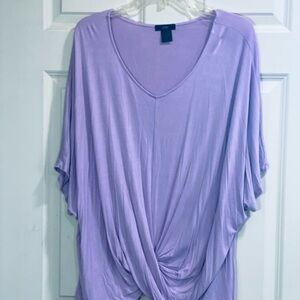Lee Relaxed Purple Gathered Front Tunic